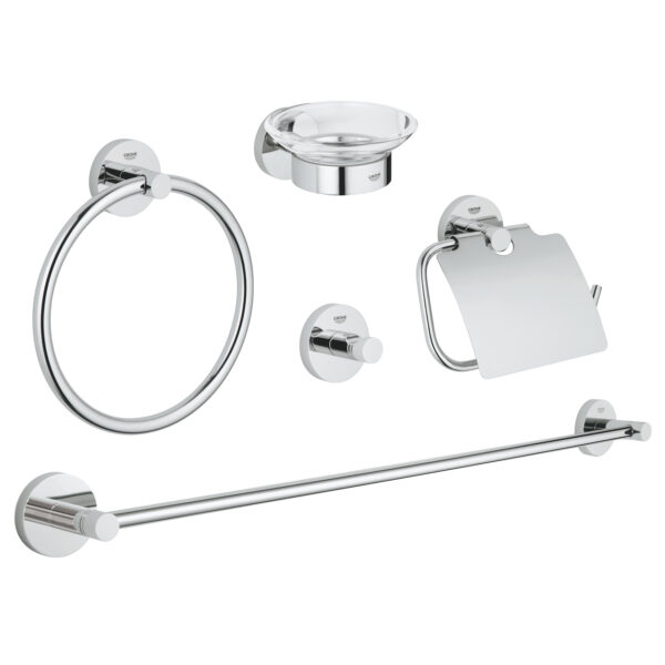 Essentials Master bathroom accessories set 5-in-1