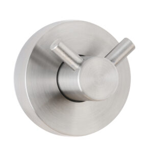 Surface-Mounted Double Coat Hook, Cubicle Collection, Satin Finish