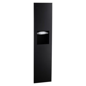 Recessed Paper Towel Dispenser and Waste Receptacle, Matte Black, 6.3-Gallon Waste