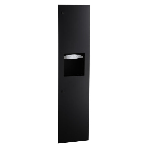 Recessed Paper Towel Dispenser and Waste Receptacle, Matte Black, 6.3-Gallon Waste