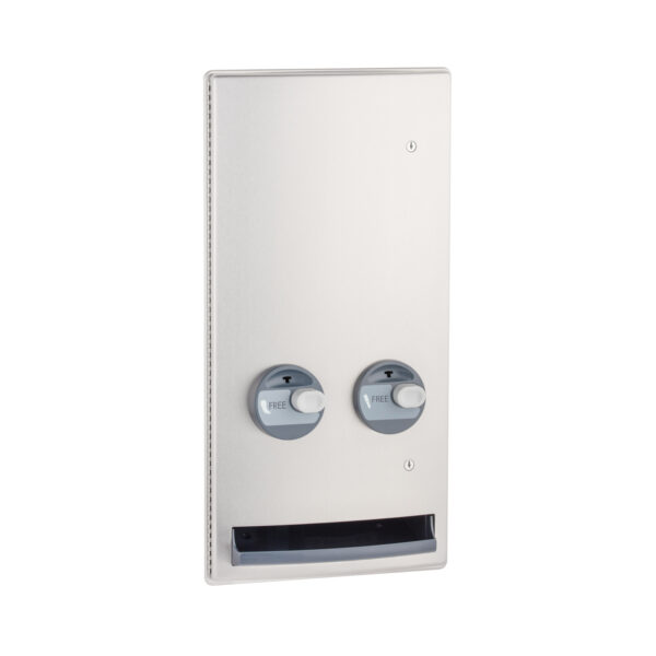Recessed Napkin-Tampon Dispenser, Free Operation, Satin Finish