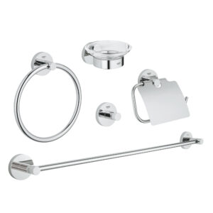 Essentials Master bathroom accessories set 5-in-1