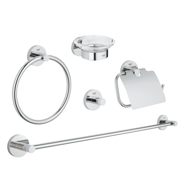 Essentials Master bathroom accessories set 5-in-1