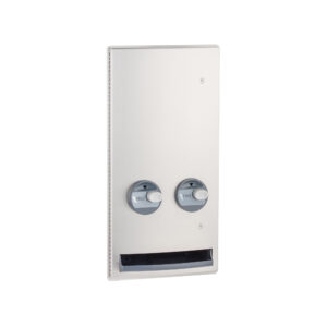 Recessed Napkin-Tampon Dispenser, Free Operation, Satin Finish