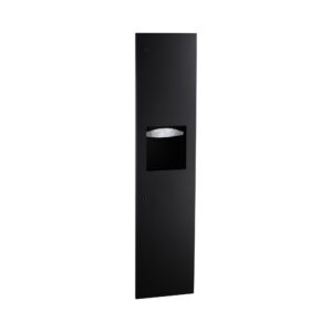 Recessed Paper Towel Dispenser and Waste Receptacle, Matte Black, 6.3-Gallon Waste