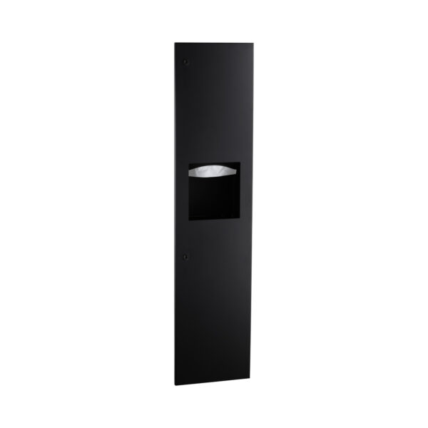 Recessed Paper Towel Dispenser and Waste Receptacle, Matte Black, 6.3-Gallon Waste