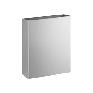 Surface-Mounted Waste Receptacle, Satin Finish, 6.4-Gallon
