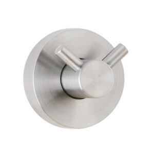 Surface-Mounted Double Coat Hook, Cubicle Collection, Satin Finish