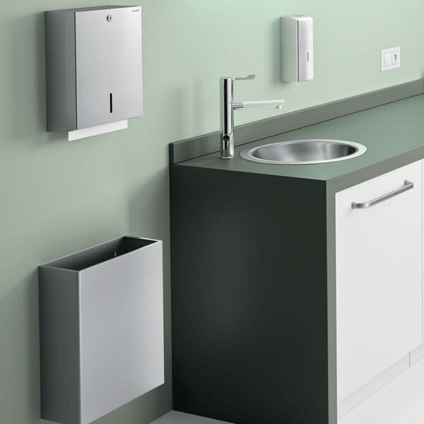 Wall-mounted 304 stainless steel bin, 25 litres - Image 2