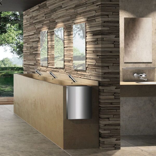 Wall-mounted 304 stainless steel bin, 25 litres - Image 4